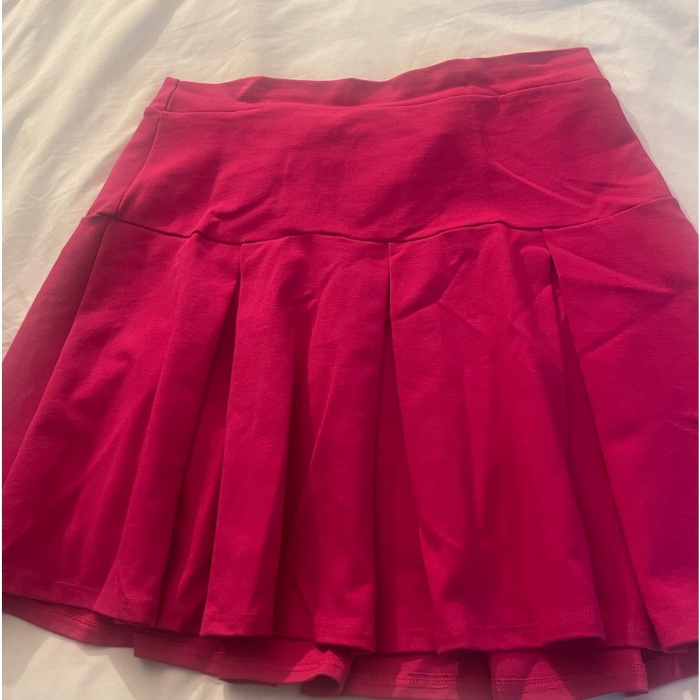 Pleated mini skirts Pink/Black